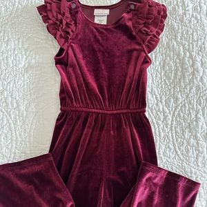 Bonnie Jean gorgeous girls Burgundy jumpsuit romper 5